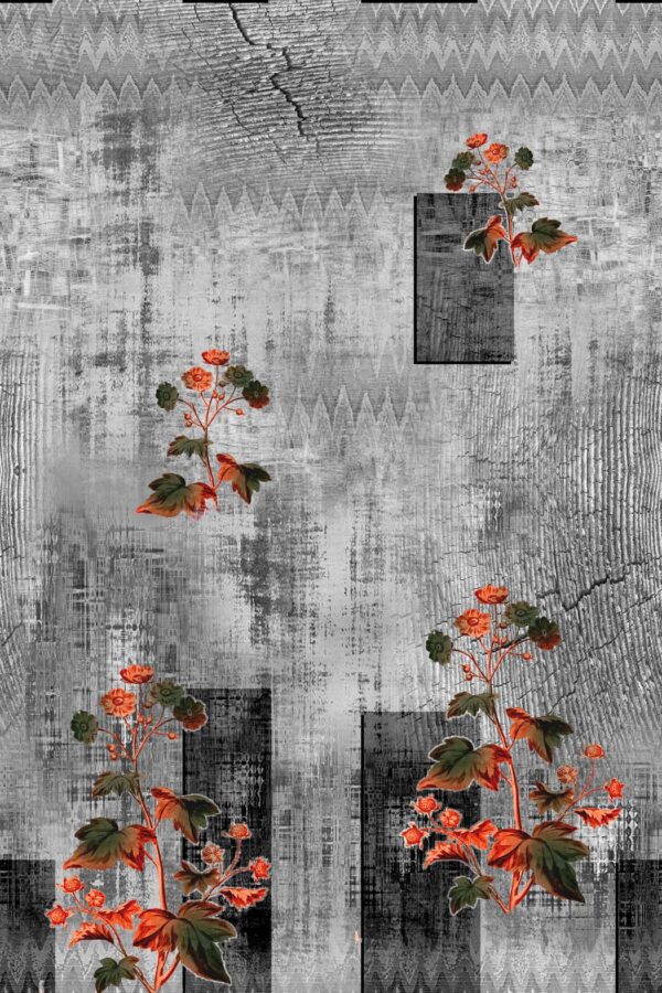 Distressed Industrial Floral Composition