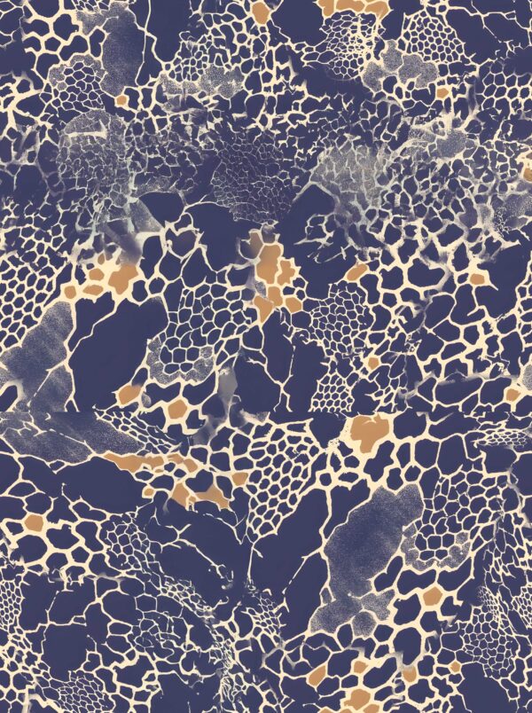 Obsidian & Amber Cellular Mosaic