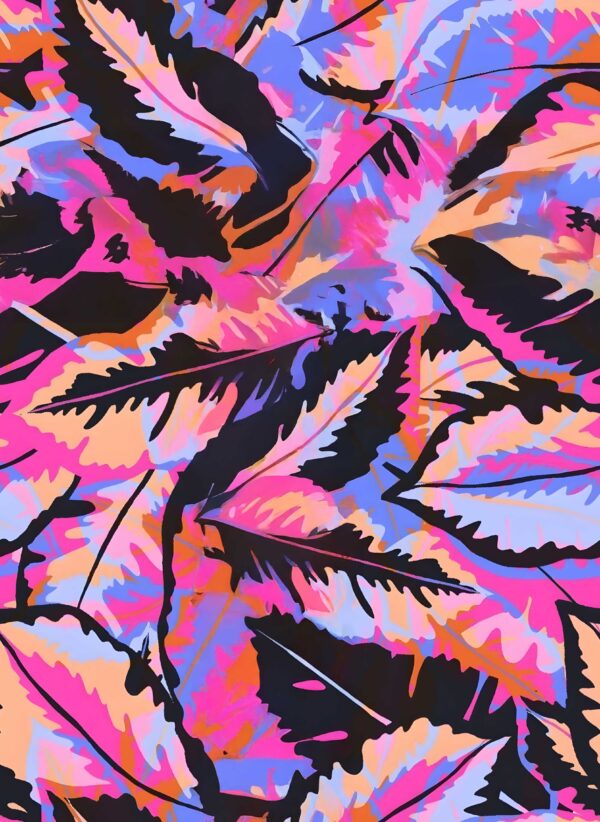 Solar-Fuchsia & Obsidian Frond