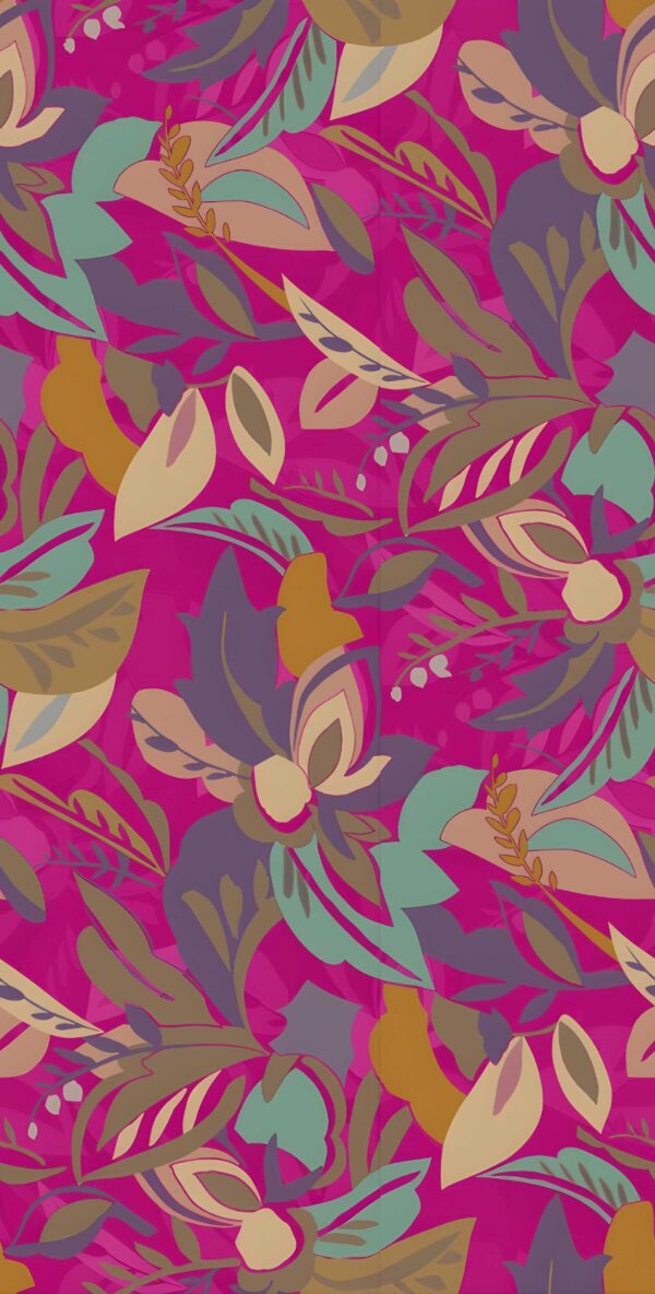 Solar-Magenta & Sage-Stone Botanical