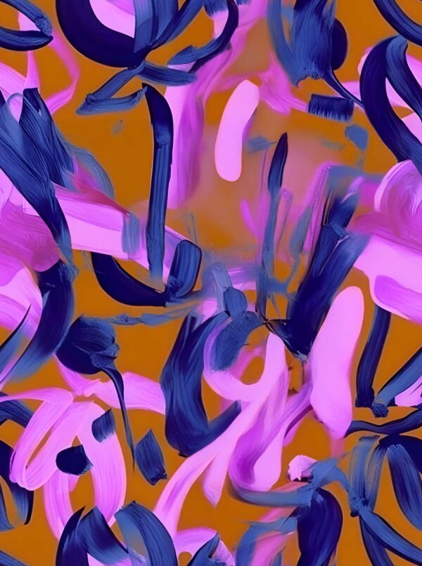 Solar-Amber & Lapis Viscous Gestural