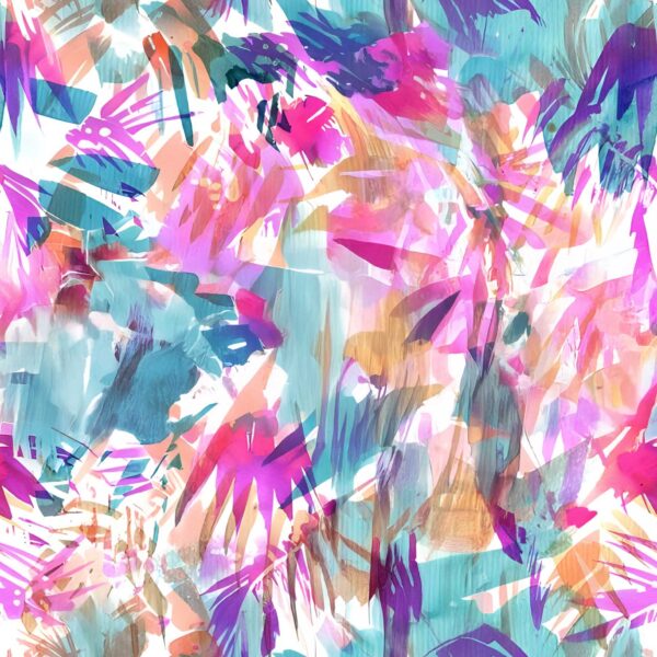 Solar-Fuchsia & Glacial-Teal Expressionist