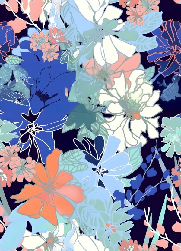 Solar-Coral & Obsidian Illustrated Fragment