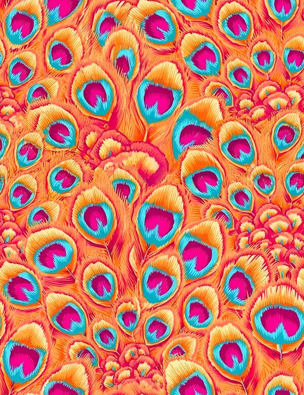 Solar-Gold & Fuchsia Plumage Fragment