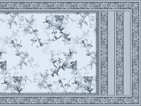 Indigo Monochromatic Saree Composition - Layer File