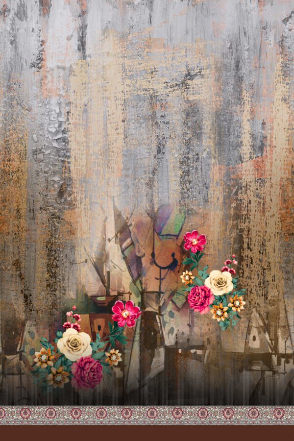 Industrial Abstract Floral Composition- Layer File