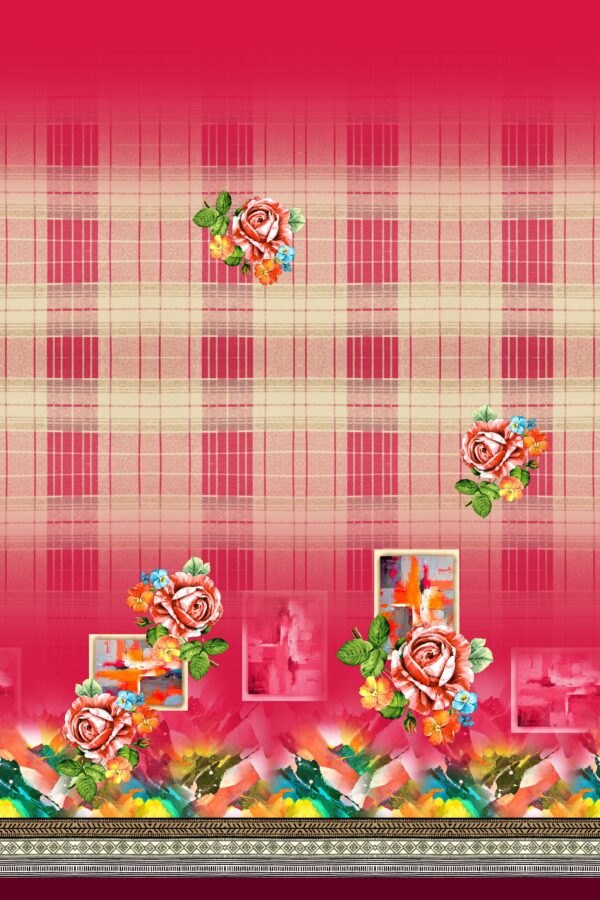 Gingham Expressionist Saree Study- Layer File