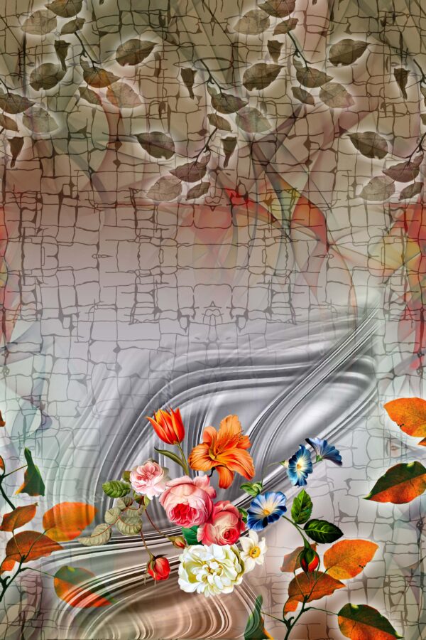 Modern Lily & Eroded Mosaic Study- Layer File