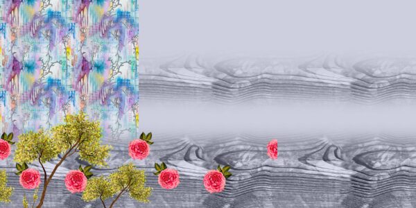 Atmospheric Driftwood & Peony Panorama- Layer File
