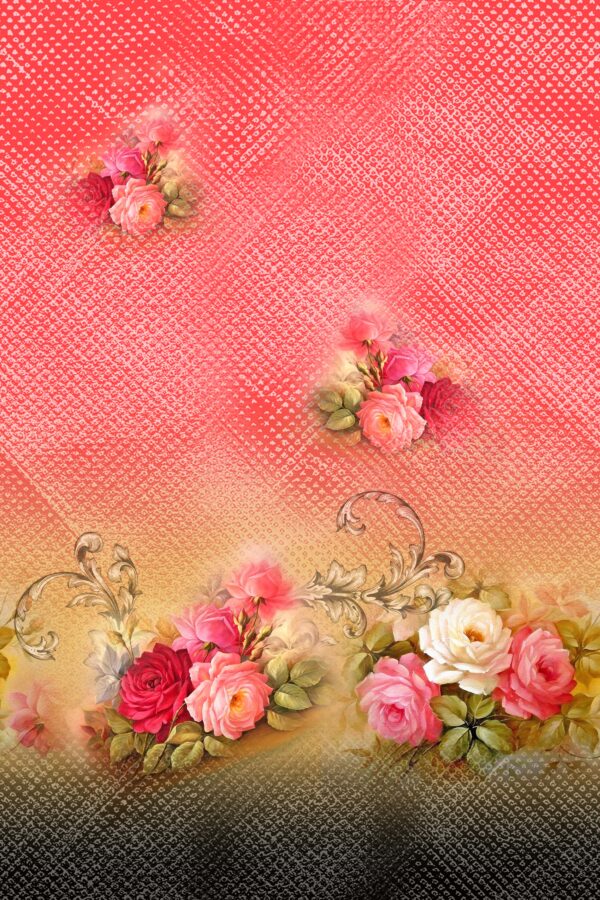 Sun-Drenched Rose & Bandhani Fusion- Layer File