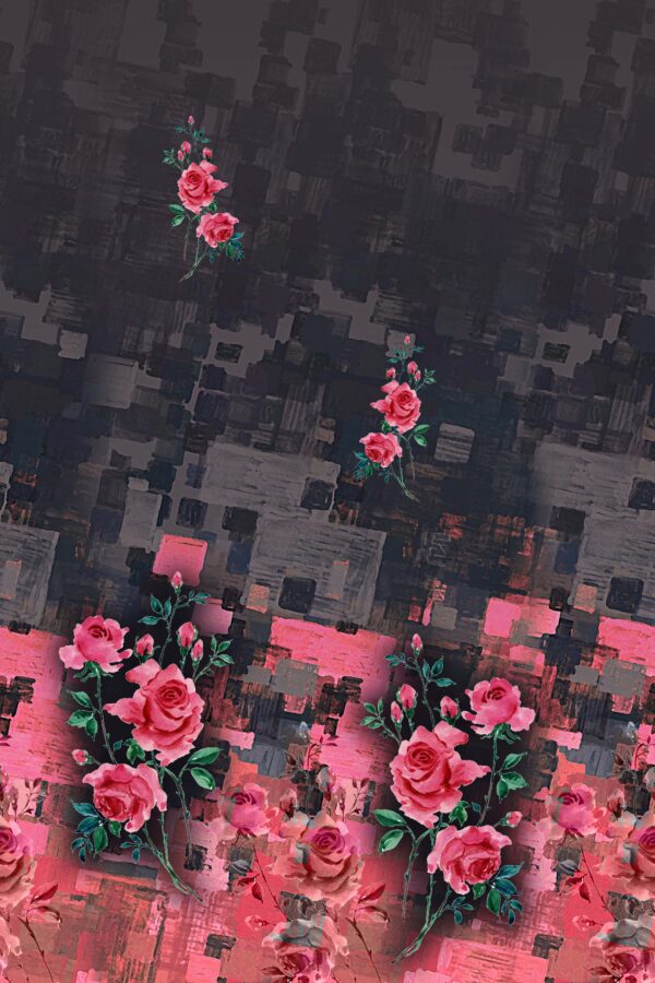 Modern Rose & Cubist Texture Study- Layer File
