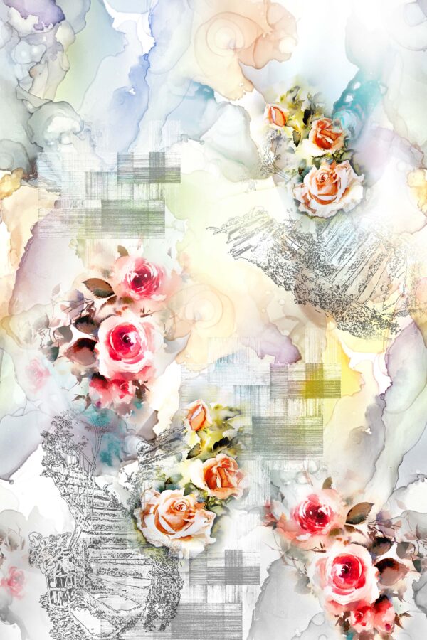 Atmospheric Rose & Watercolor Terrace Study- Layer File