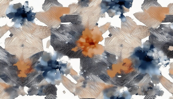 Copper & Indigo Topographical Drift