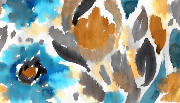 Cerulean & Amber Floral Impression