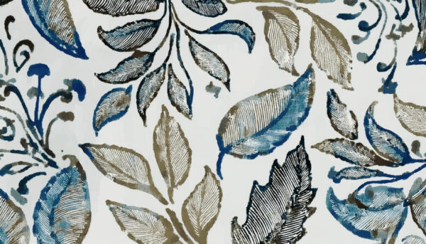 Navy & Bronze Leaf-Vein Drift