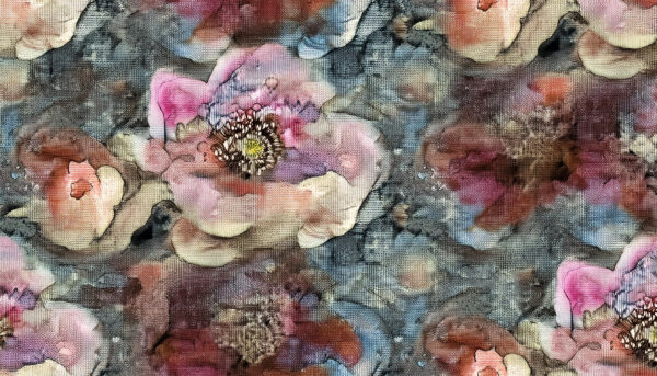 Mauve & Graphite Textural Bloom