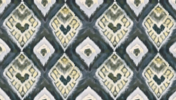 Slate & Sage Ikat Heart-Lattice
