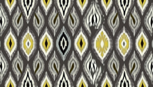 Citron & Ash Ikat Ogee Study