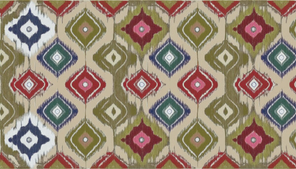 ewel-Tone Ikat Diamond Lattice