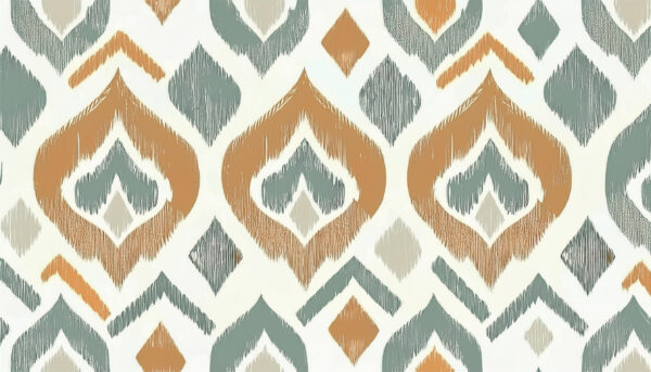 Amber & Sage Ikat Flame-Diamond
