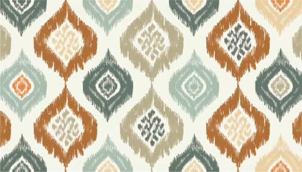 Amber & Sage Ikat Diamond-Flame