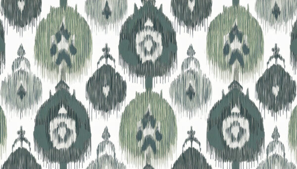 Slate & Sage Ikat Floral Bloom
