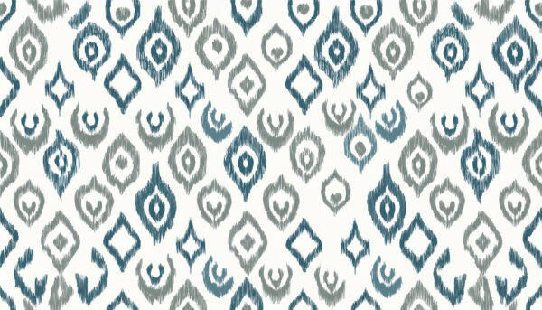 Slate & Azure Ikat Rain-Drop