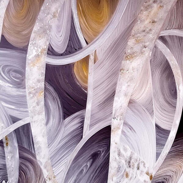 Amethyst & Pearl Swirl Abstract