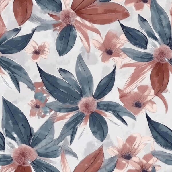 Indigo & Terracotta Botanical Study