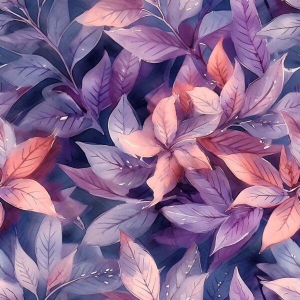 Amethyst & Peach Foliage Study