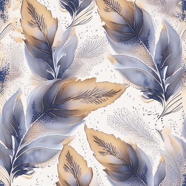 Slate & Ochre Plume Study