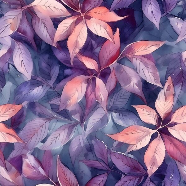 Amethyst & Peach Foliage Study