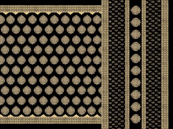 Traditional Leaf-Lattice & Buti Heritage Saree- Layer File