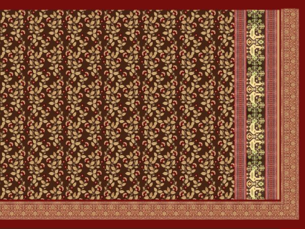 Traditional Floral Buti & Avian Border Saree- Layer File