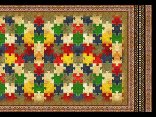 Modern Puzzle-Lattice & Prismatic Column Saree- Layer File