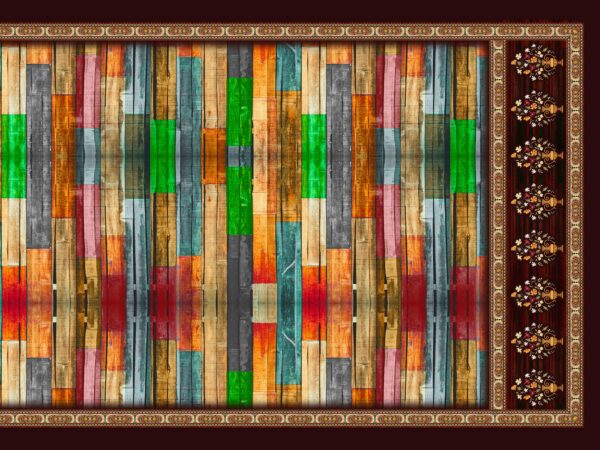 Modern Timber-Slat & Floral Column Saree- Layer File