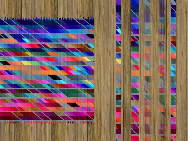 Modern Parallelogram-Lattice & Prismatic Column Saree- Layer File