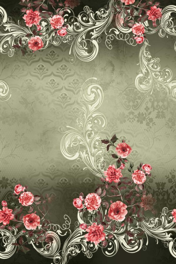 Atmospheric Rose & Baroque Filigree Study- Layer File