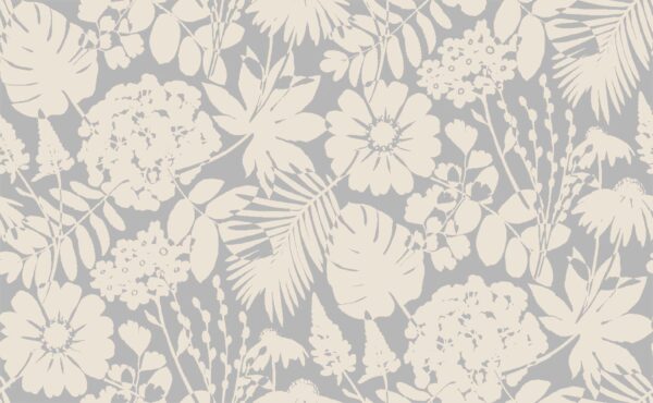 Glacial-Mist Botanical Silhouette