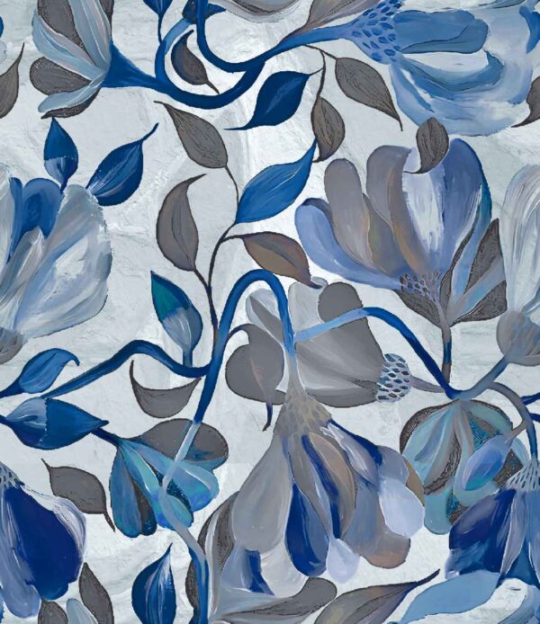 Cerulean Impasto-Floral