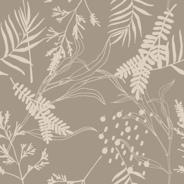 Mineral-Taupe Fern Filigree