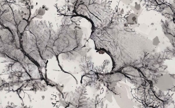 Obsidian-Grit Winter Branch