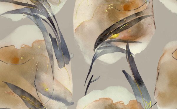 Mineral-Ochre Gilded Wash