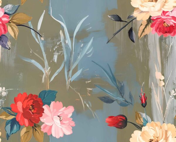 Mineral-Sage Impasto Garden