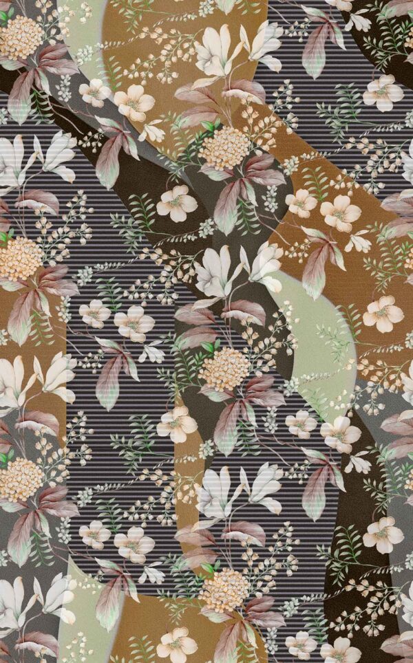 Sun-Drenched Modernist Botanical & Kinetic-Stripe