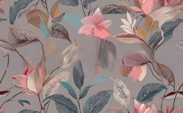 Mineral-Mauve Filigree Botanical