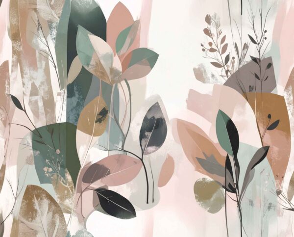 Terracotta-Ash Gesso Botanical