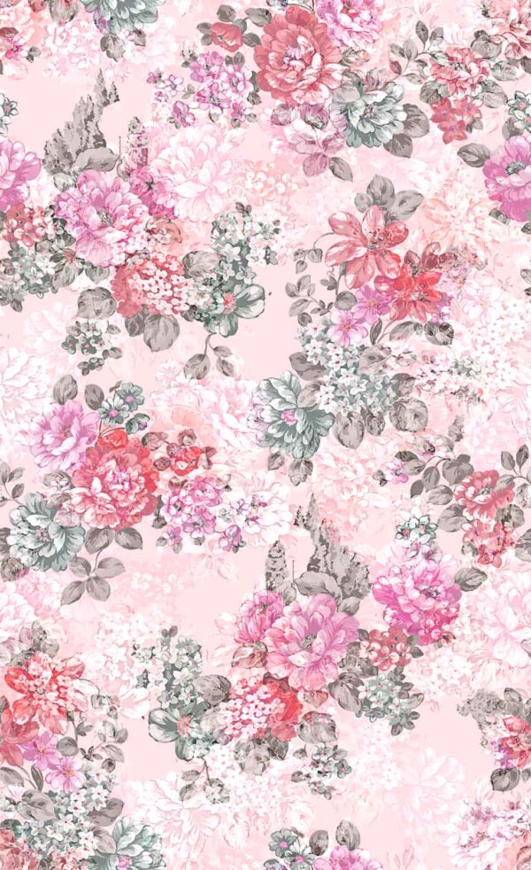 Luminous Chintz-Revival Botanical