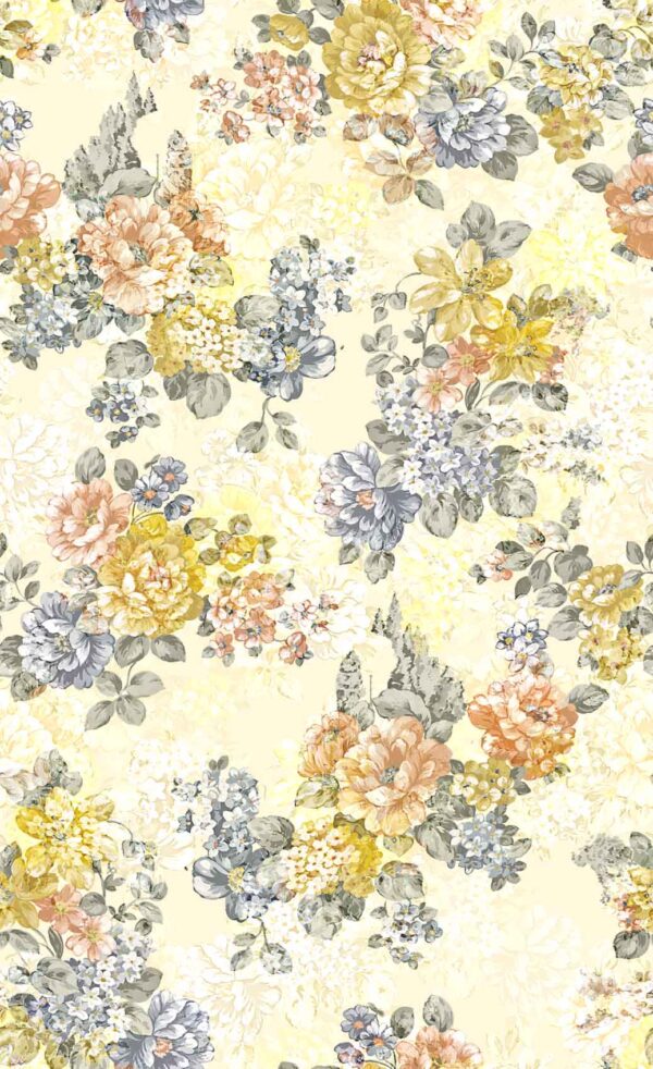 Sun-Drenched Chintz-Revival Botanical