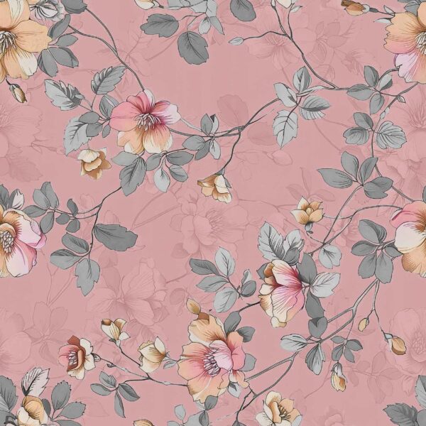 Dusty Rose Botanical Sketch